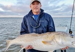 Gene Downing reeled in this monster 40-inch redfish from the Indian River Lagoon.
