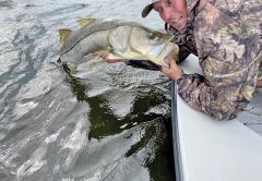 James with his personal best snook over 40”.