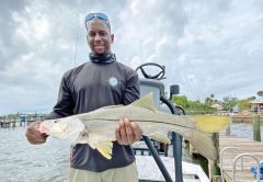 While fishing with Capt. Glyn Ausin of Going Coastal Charters, John caught himself a nice slot snook for dinner!
