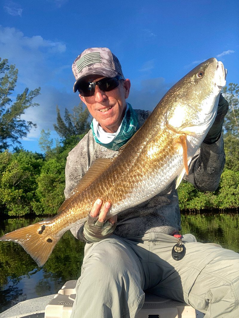 John Lorton of Melbourne with a nice Indian River Lagoon redfish.