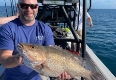 Greg with a big Mangrove snapper.