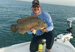 Capt. Jim Ross with a nice “eating sized” tripletail.