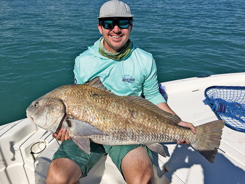 Capt. Justin Ross with a handful of boom.