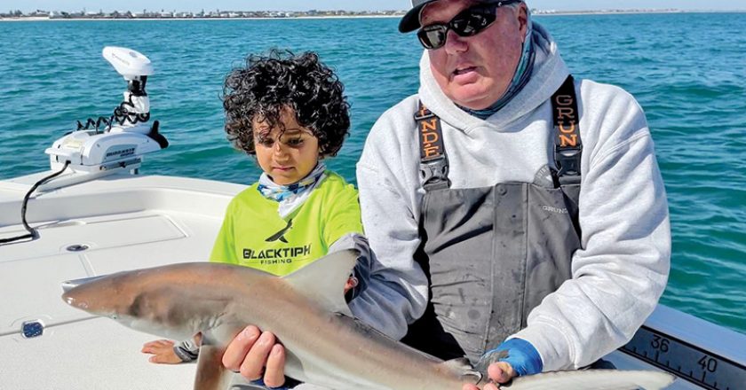 This guy caught his blacktip shark and a bunch of other species on his charter!