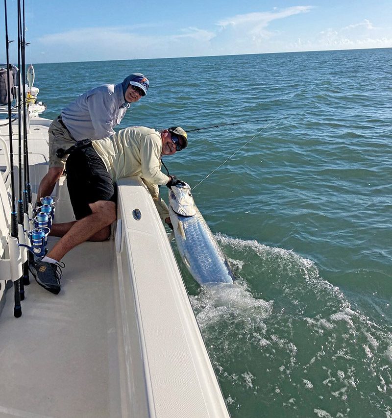 Tarpon is just one of the many species that can be caught while fishing the mullet run.