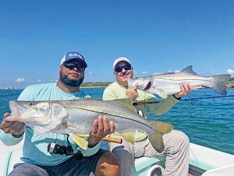 Jay and Kent with their personal best snook.