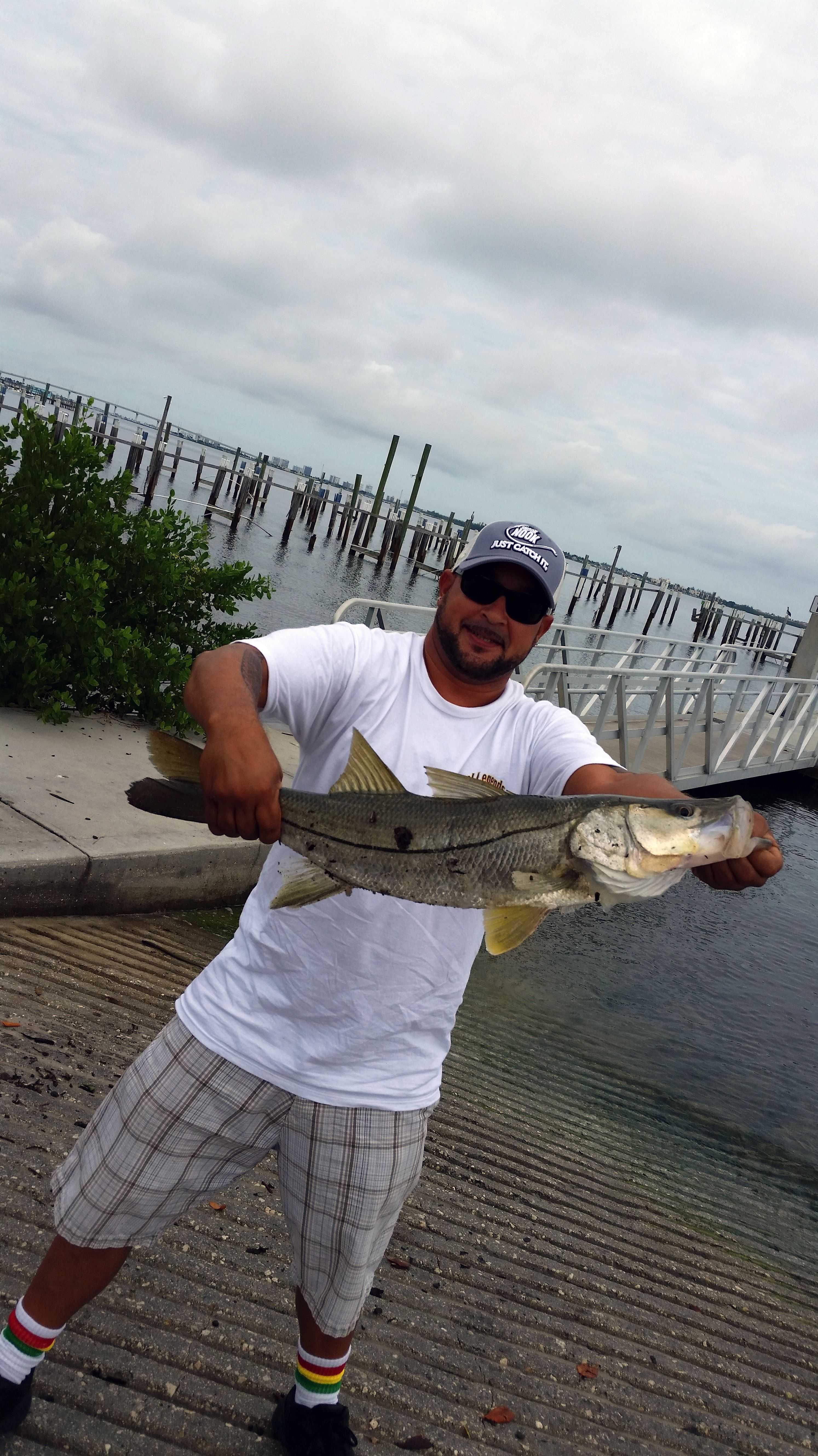 Charlie Hill caught this 29 inch snook. First cast on a Bait Buster, in about 2 feet of water in Jensen Beach. Photo taken by Machelle DeSantiago.
