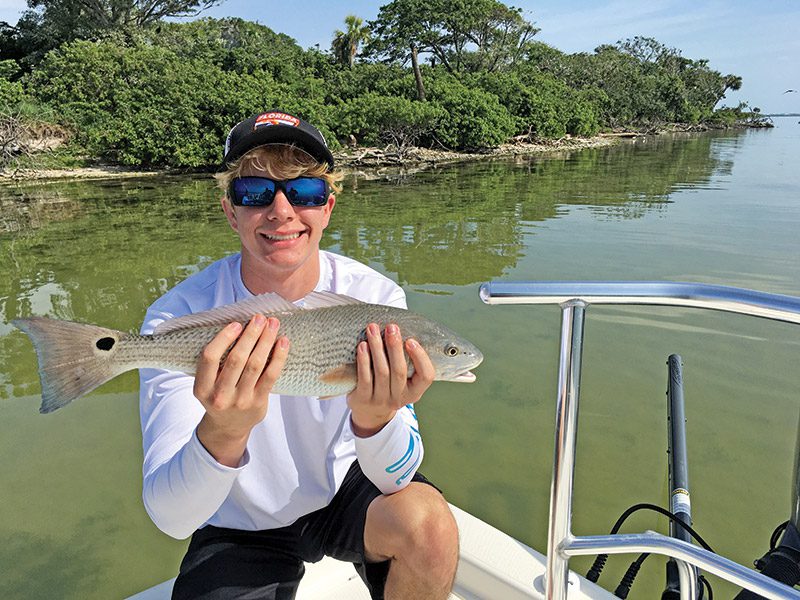 Redfish can be fooled with a little twitch-n-pause motion of your rod tip, and the right colored soft plastic jerk bait on most days.