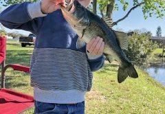 Tanner’s first bass!