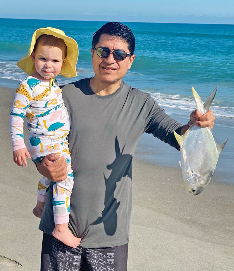Surf fishing for pompano is fun for all ages!