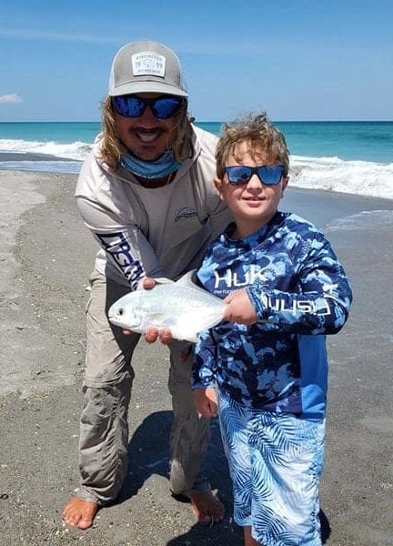 Sweet pompano for this junior angler.