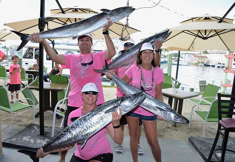 Advanced Roofing team weigh-in. They took first and second in both dolphin and wahoo. PHOTO CREDIT: Stuart Sailfish Club.