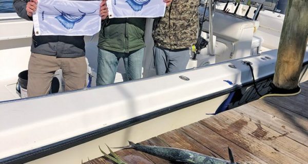 Jay and his buddies with dinner and a show after a early spring trip this year.