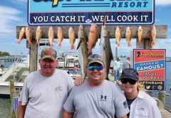 Jay, Gary and Mary from Delplaine, Arkansas had a great day aboard Big Easy Charters.