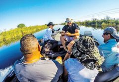 Capt. Neal Stark (right) doing some Glades fishing with America's Finest.