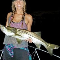 Kristin Keller with her biggest snook to date.