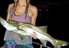 Kristin Keller with her biggest snook to date.