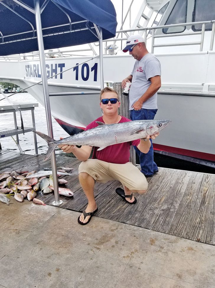 Kyle Pollock won the boat pool with this 12 pound kingfish.