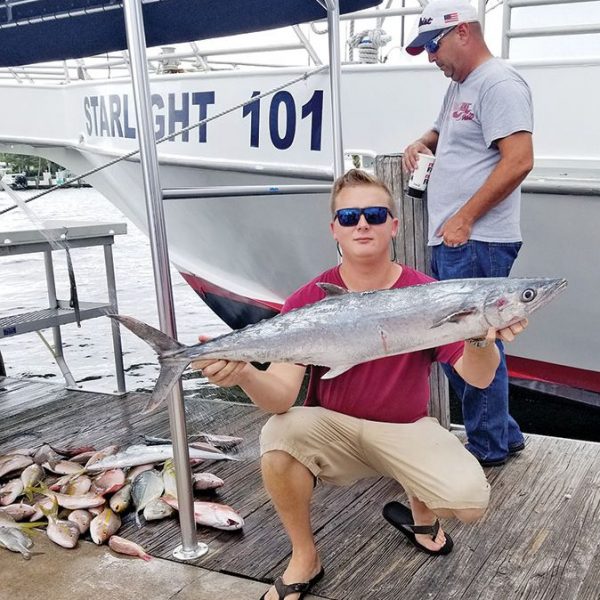 Kyle Pollock won the boat pool with this 12 pound kingfish.