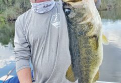 Jim from Ohio caught this 7.5 pound largemouth bass while fishing with SamCanFish.com.