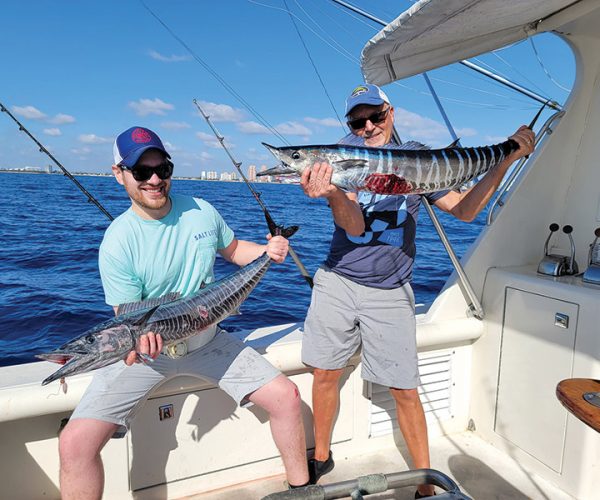 Nice pair of wahoo caught with Fishing Headquarters.