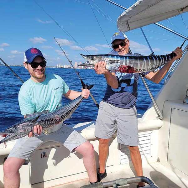 Nice pair of wahoo caught with Fishing Headquarters.