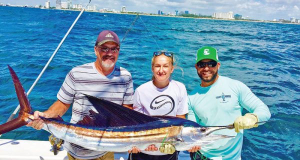 Nice sailfish caught on a New Lattitude sportfishing charter in Fort Lauderdale. Sailfish season is here. Are you ready?