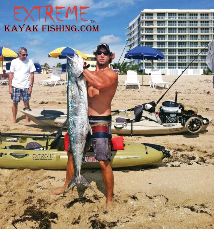 Joe Hector slayed this smoker king from the kayak.