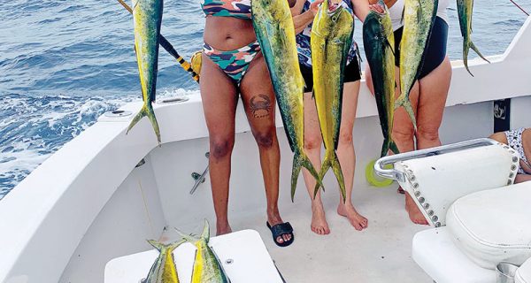 These lady anglers slayed the dolphin aboard the New Lattitude.