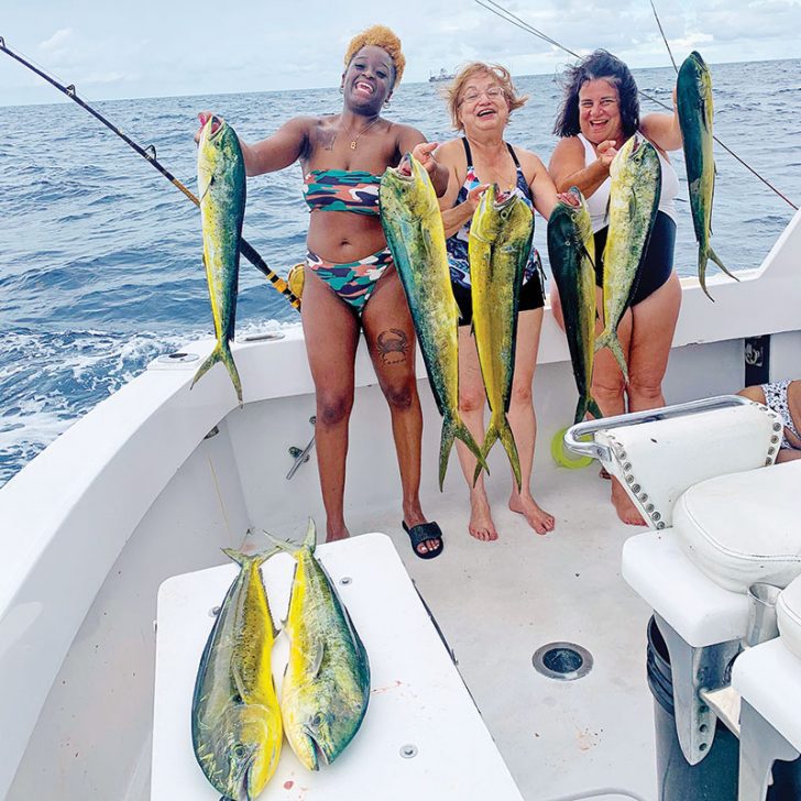 These lady anglers slayed the dolphin aboard the New Lattitude.