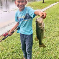 Six year old Garrison Ramirez with a nice backyard bucketmouth!