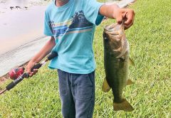 Six year old Garrison Ramirez with a nice backyard bucketmouth!