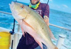Solid mutton snapper caught aboard the Catch My Drift.