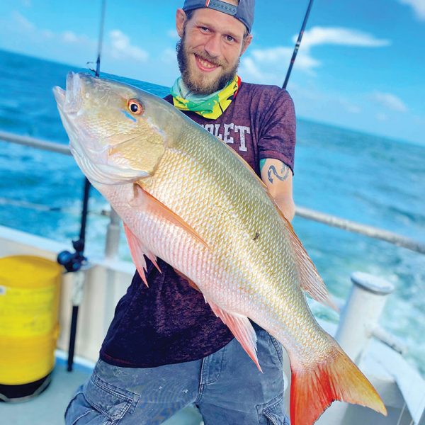 Solid mutton snapper caught aboard the Catch My Drift.