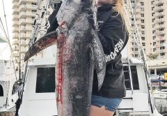 Ashley with her big swordfish...