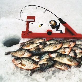 make a homemade ice fishing automatic fisherman