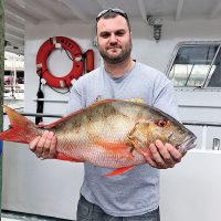 Big mutton snapper caught with Fishing Headquarters.