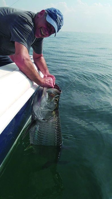 Here’s Len from Canada with a winter time Tarpon. 