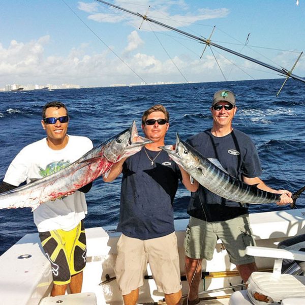 Double header wahoo caught with New Lattitude Sportfishing.