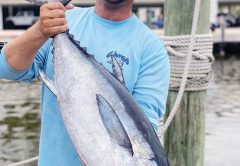 Loyal reader Chris Pascual with a butterball blackfin tuna.