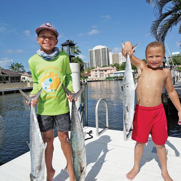 Jackson and Kellen caught some nice kingfish with their dad.