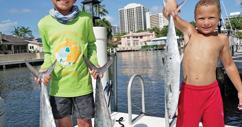 Jackson and Kellen caught some nice kingfish with their dad.