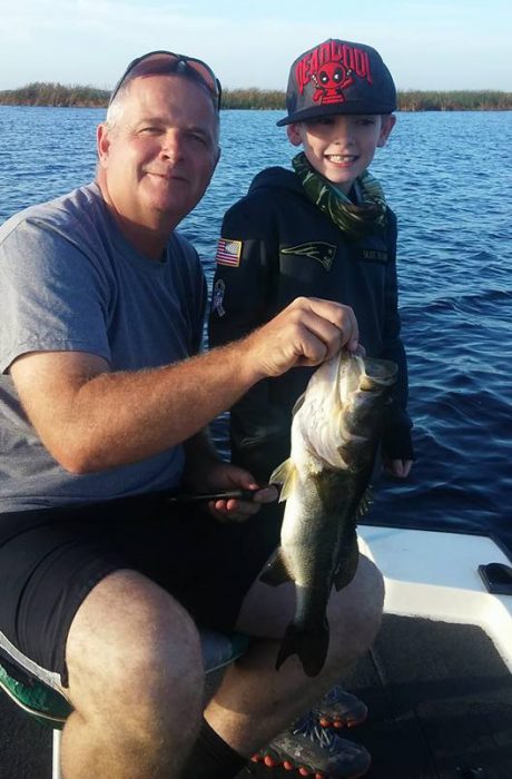 Father and son fishing with Capt. Eddie Perry. Photo credit: Capt. Eddie Perry.