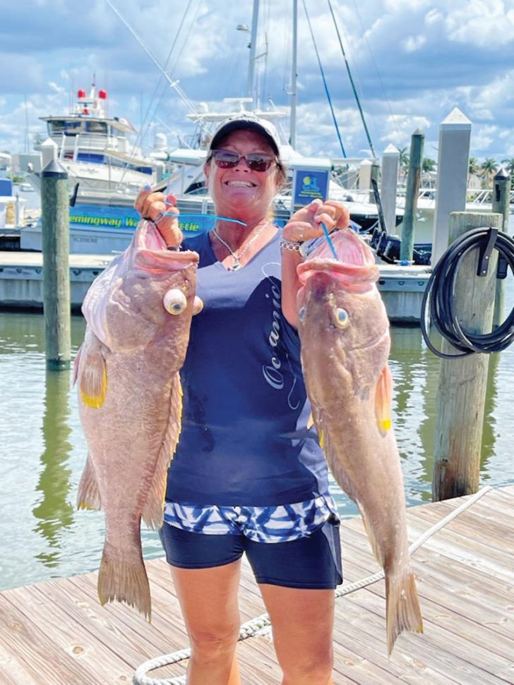 Nikki Heenan slayed a pair of yellowedge grouper on a Pulley Ridge trip aboard the American Patriot.