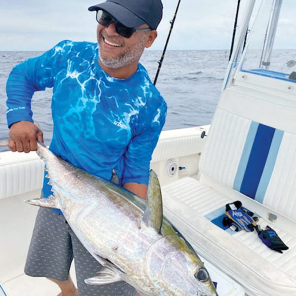 David Badaloo slayed this stud blackfin tuna while fishing with Capt. Ryan Palmer aboard the Family Jewell.