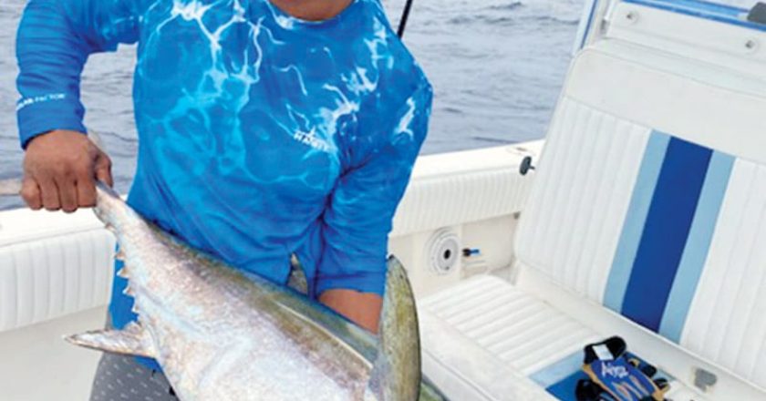 David Badaloo slayed this stud blackfin tuna while fishing with Capt. Ryan Palmer aboard the Family Jewell.