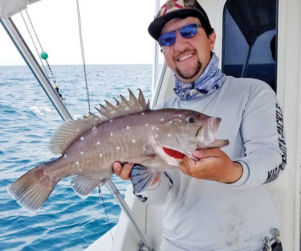 Loyal reader Chris Pascual caught his first snowy grouper off Fort Lauderdale.
