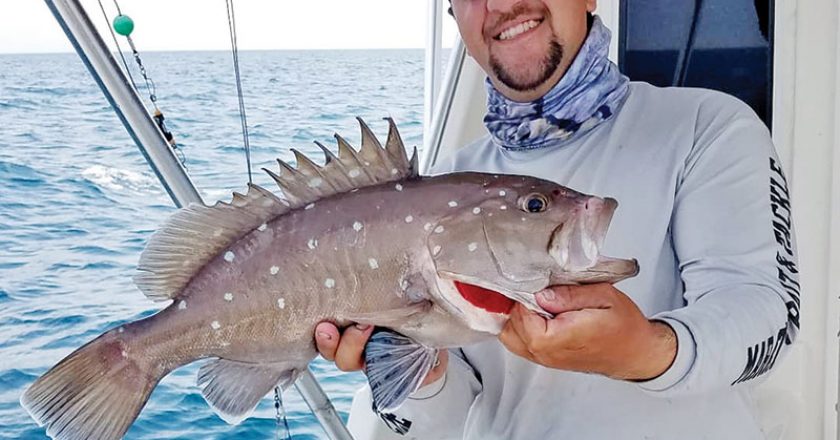 Loyal reader Chris Pascual caught his first snowy grouper off Fort Lauderdale.