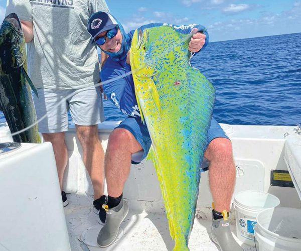 Capt. Abie Raymond of Go Hard Fishing put his clients from Kentucky on a slammer sized bull and cow!