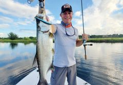 Bob Badgley fooled this juvenile tarpon with a topwater lure.